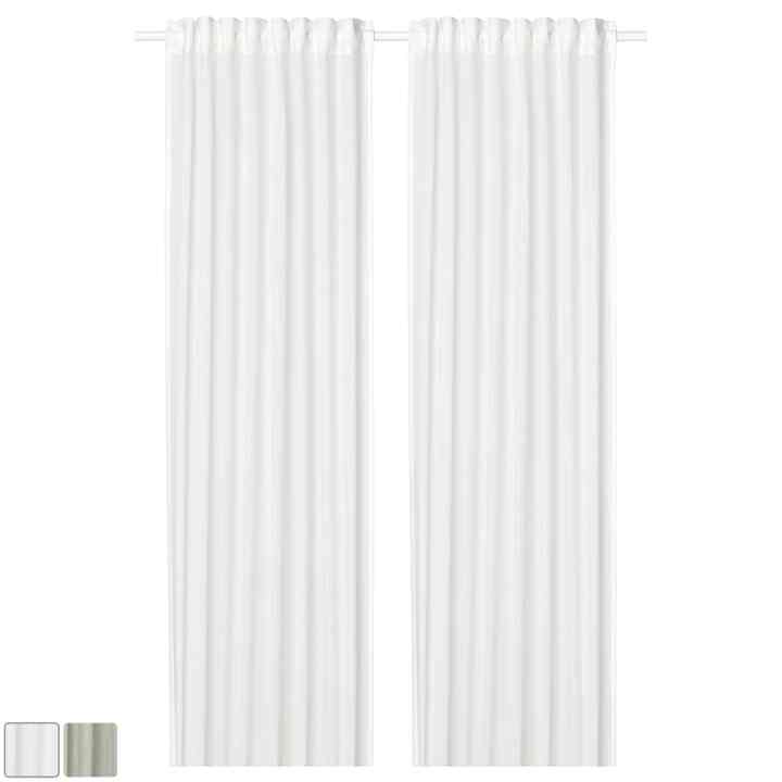 SILVERLÖNN スィルヴェロンレースカーテン1組, ヘディングテープ付き［3色］