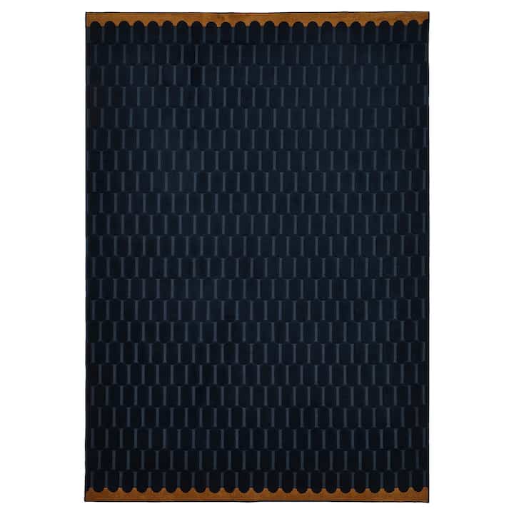 NÖVLING ノーヴリング ラグ パイル短, ダークブルー/イエローブラウン