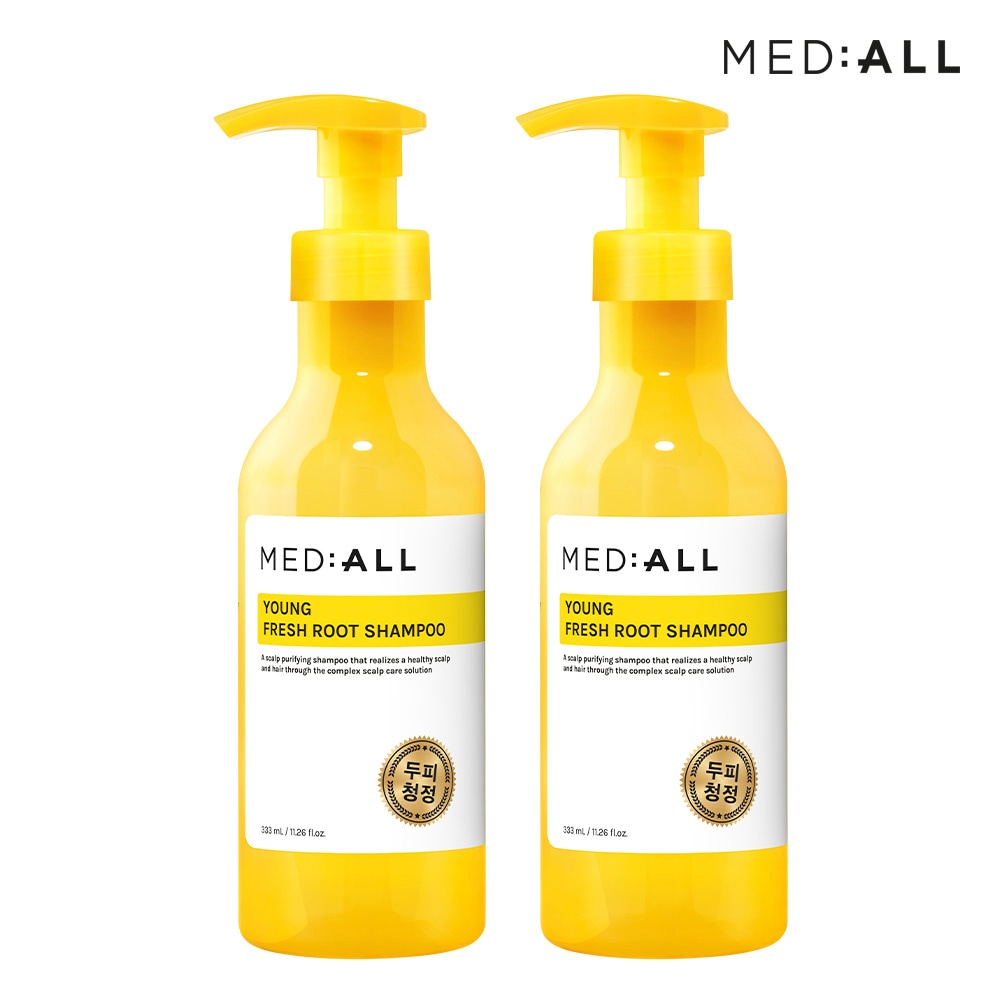 영 프레시 루트 탈모완화 두피청정 샴푸 333ml 우디허발향 2개