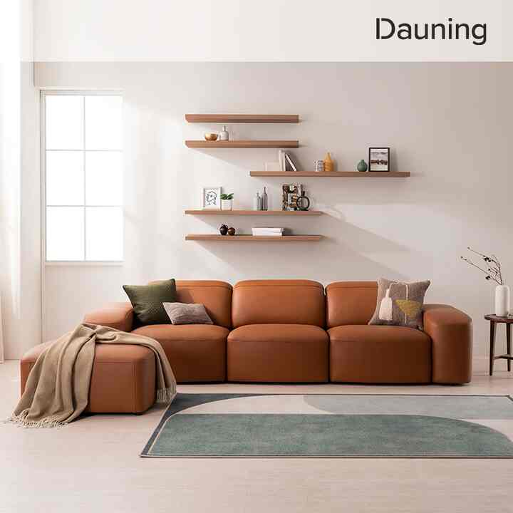 BRICK 4人掛けソファ＆スツールセット［6色］