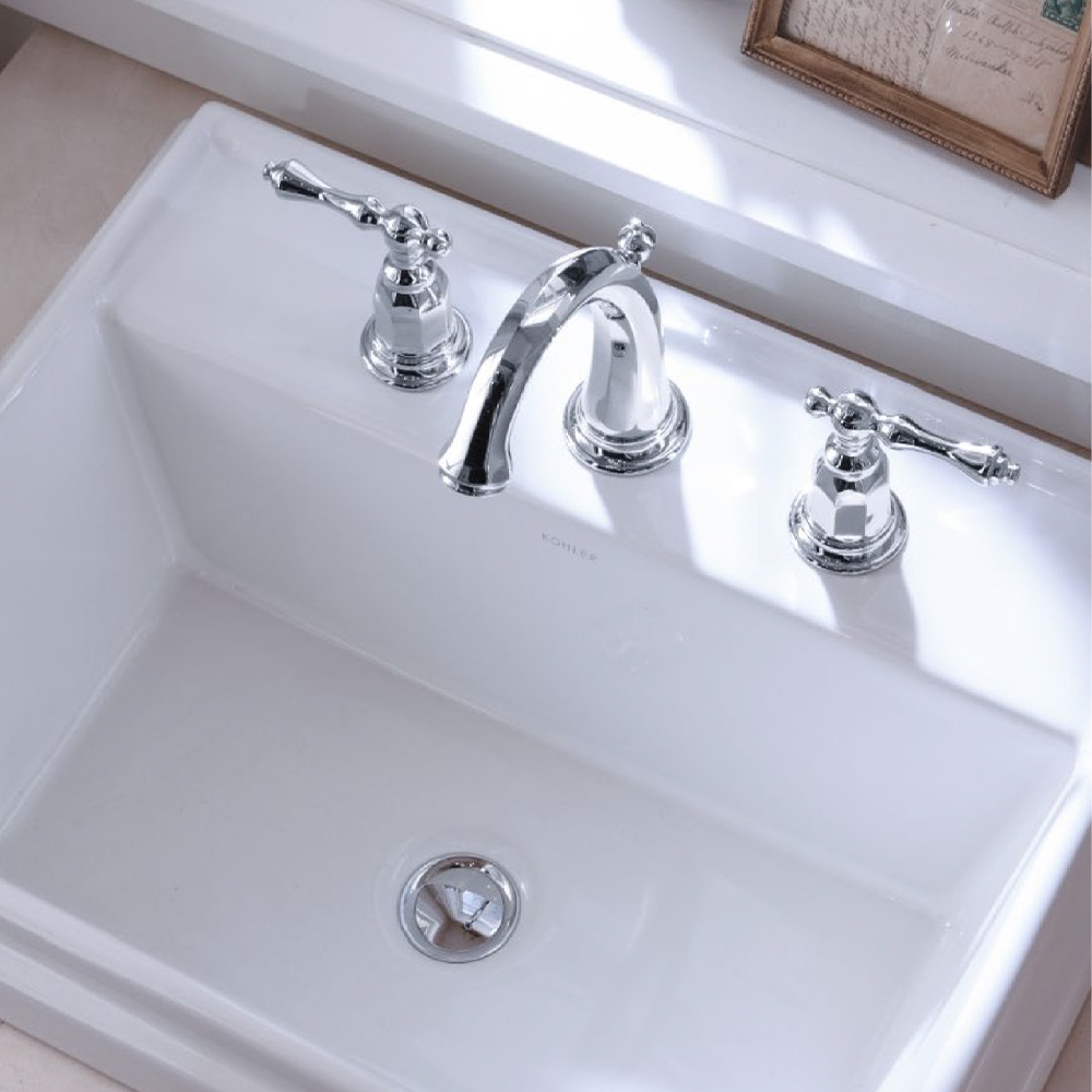 욕실샤워수전 > KOHLER 13491T-4-CP 켈스톤 크롬 3홀 8인치 대붙이 세면 수전 | 오늘의집 쇼핑
