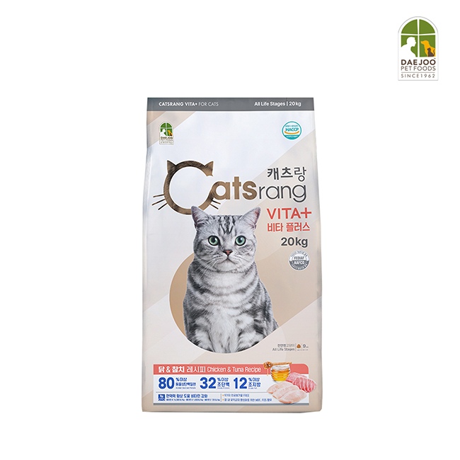 고양이사료 전연령용 비타플러스 20kg 점보 가격 추이 캐츠랑 고양이사료 전연령용 비타플러스 20kg 점보 - 최저가 58,500원