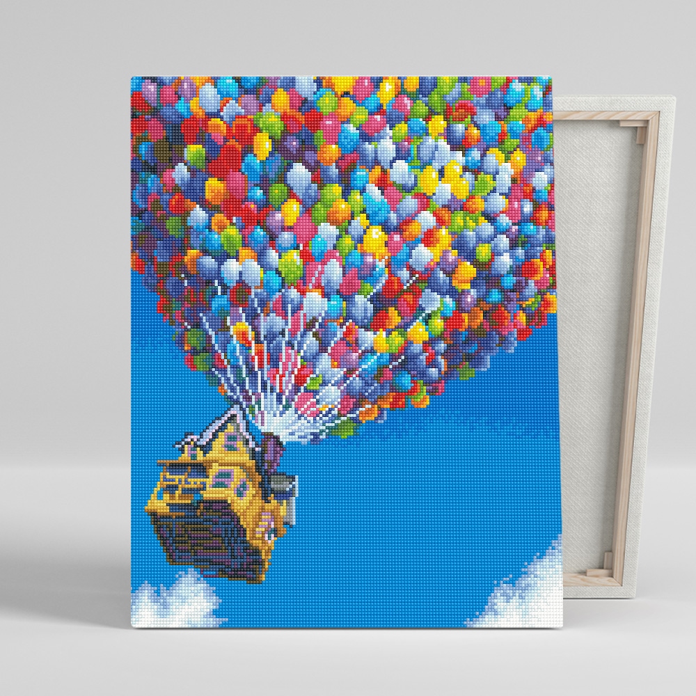 아이러브페인팅 DIY캔버스형 보석십자수 40x50cm 풍선과집