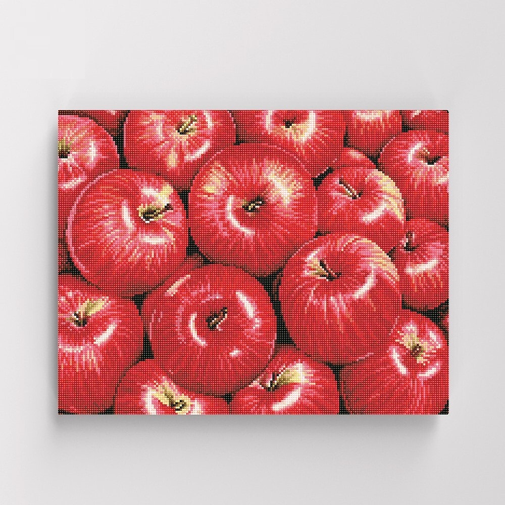 오늘의집 DIY캔버스형 보석십자수 40x50cm 행운의 홍사과