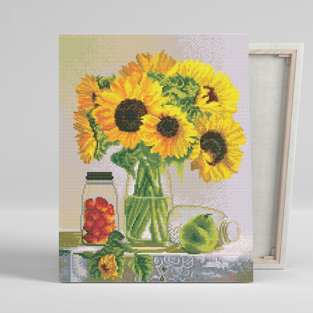 오늘의집 DIY캔버스형 보석십자수 40x50cm 아침의 해바라기