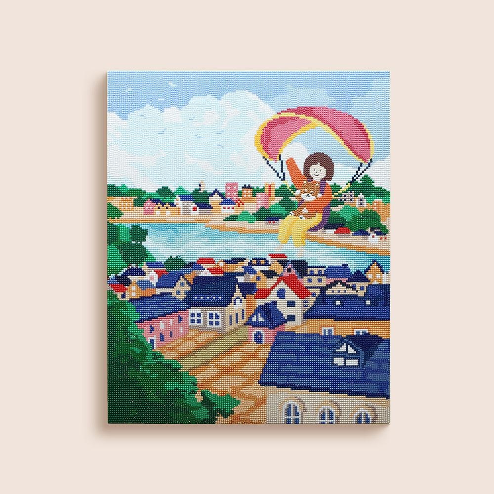 핑크풋 보리야누나야캔버스보석십자수