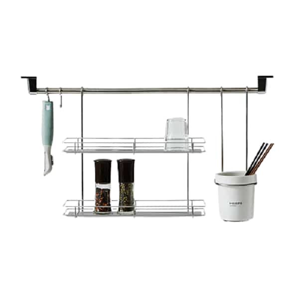 キッチンハンガーレール3点セット（調理器具フック・ラック・カトラリーホルダー）