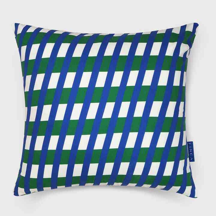 Cross Stripe Green クッションカバー 50x50