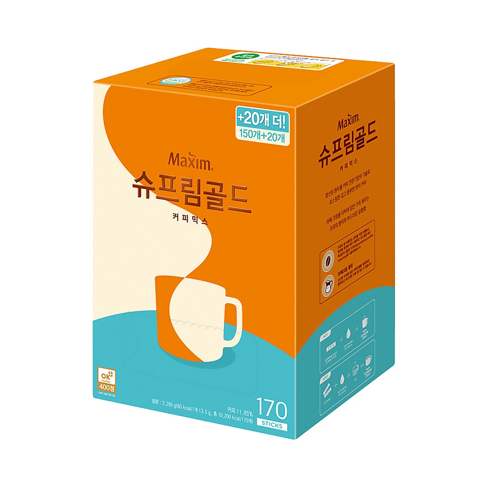 동서 맥심 슈프림골드 커피믹스 150T+20T 가격 비교 치바리아 동서 맥심 슈프림골드 커피믹스 150T+20T