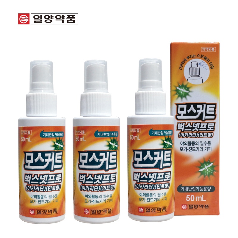 어반띵즈 일양약품 야외용 모기기피제 모스커트50mll X3개 세트
