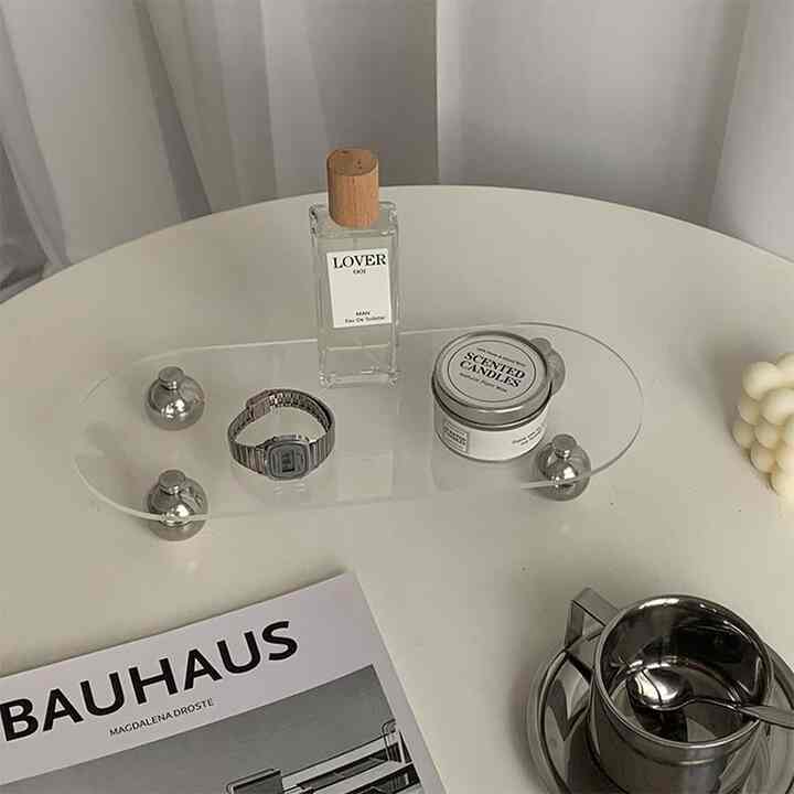 シルバーボール 楕円形 アクセサリートレイ