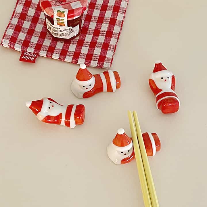 Santa Ceramic Chopstick & Spoon Rest (3 Types)
