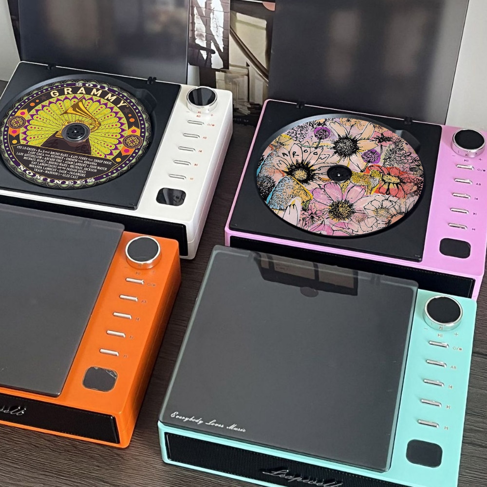 블레오 무선 레트로 턴테이블 감성 블루투스 CD 플레이어