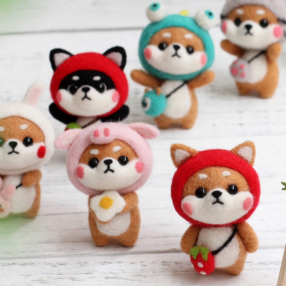 젊은이마켓 DIY 시바 강아지 양모펠트 패키지