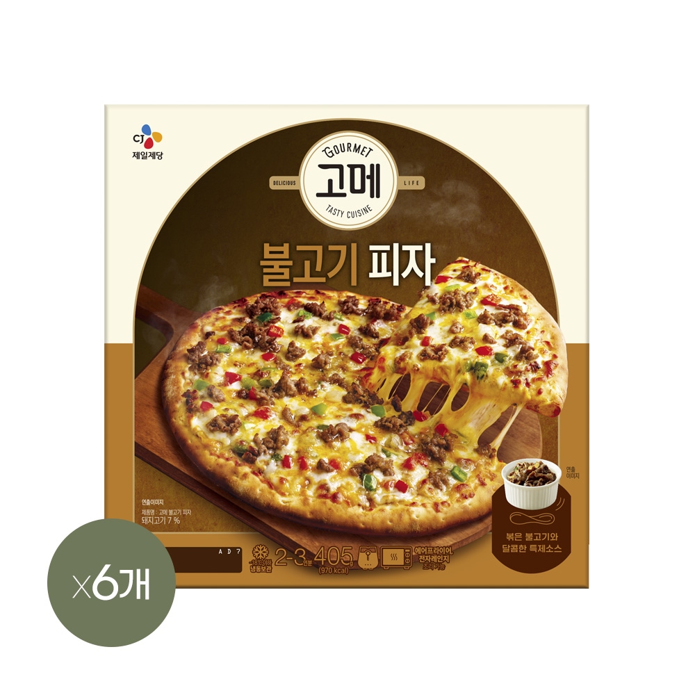 CJ제일제당 고메 클래식 불고기 피자 405g*6개