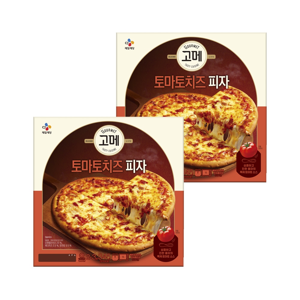 CJ제일제당 고메 토마토치즈 피자 345g*2개