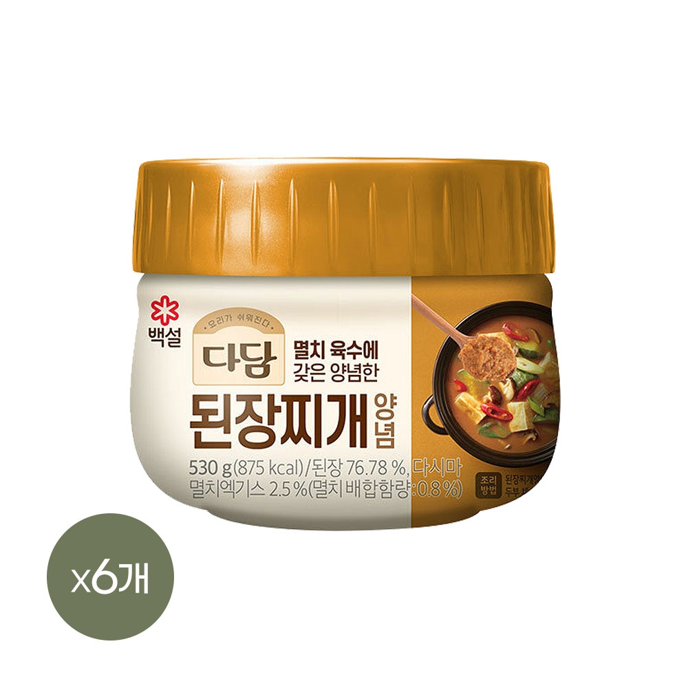 다담 된장찌개 양념 530g*6개 가격 비교 CJ제일제당 다담 된장찌개 양념 530g*6개