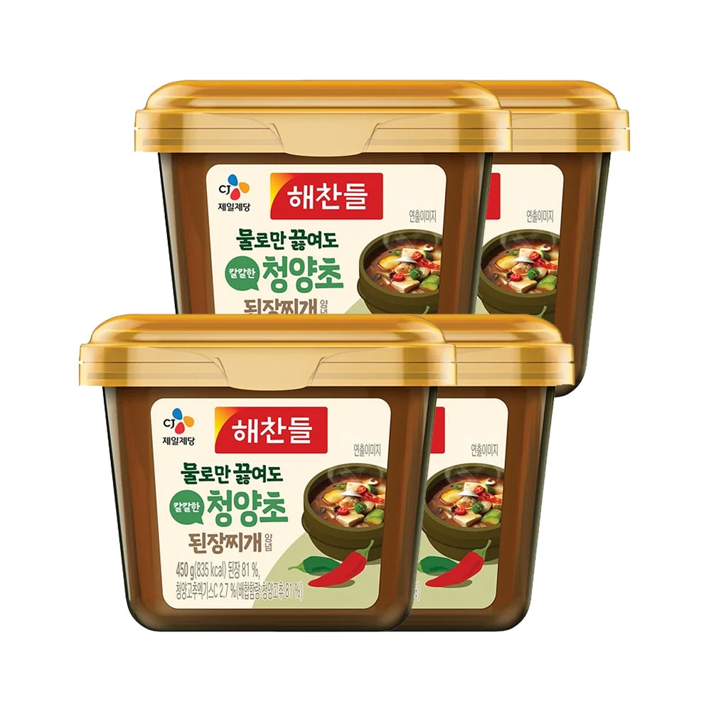 해찬들 물로만끓여도 칼칼한 청양초 된장찌개양념 450g*4개 가격 비교 CJ제일제당 해찬들 물로만끓여도 칼칼한 청양초 된장찌개양념 450g*4개