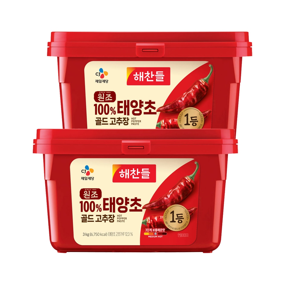 해찬들 원조 태양초 고추장 3kg*2개 가격 비교 CJ제일제당 해찬들 원조 태양초 고추장 3kg*2개