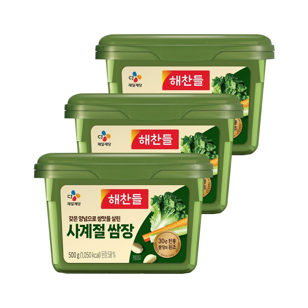 CJ제일제당 해찬들 사계절 쌈장 500g x3개