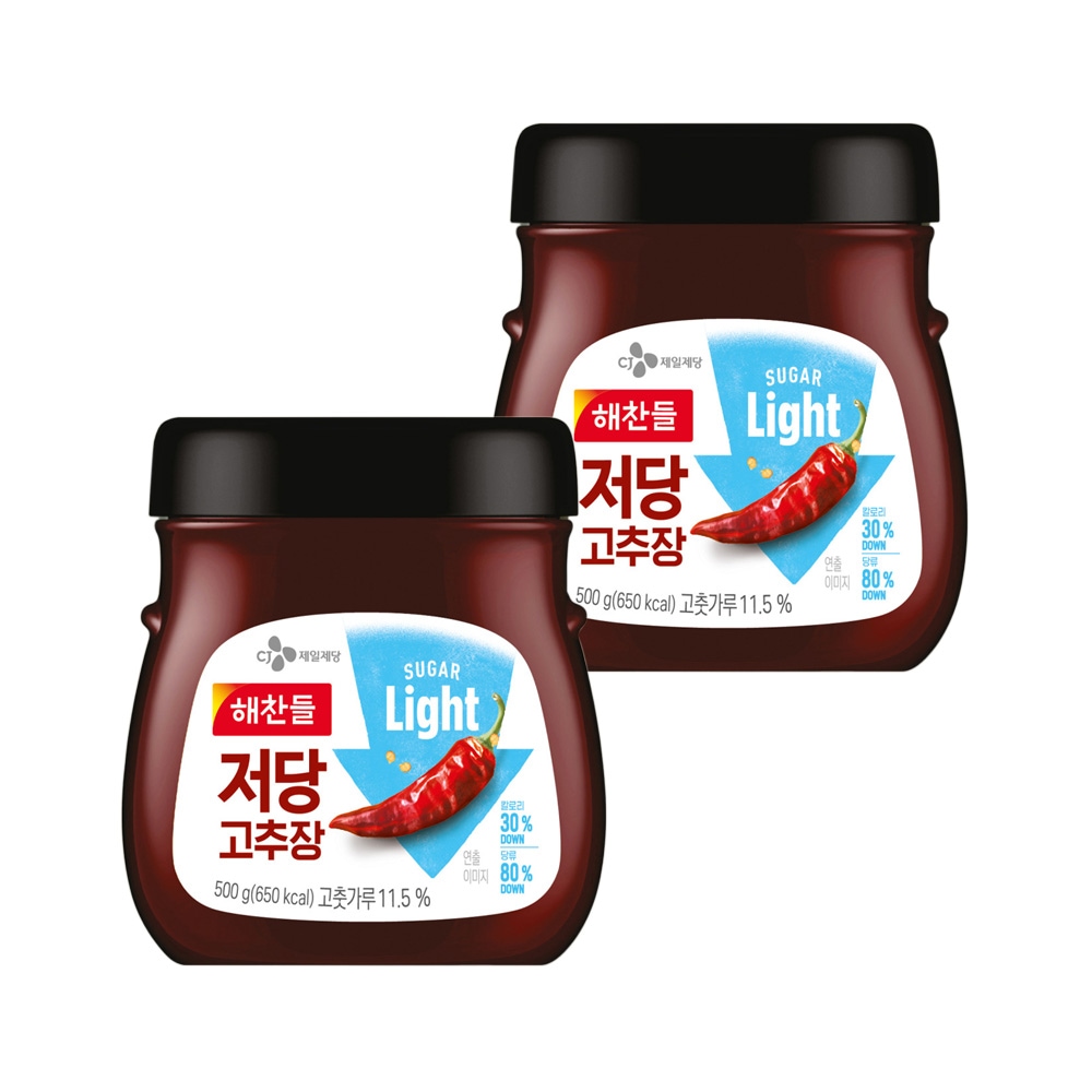 CJ제일제당 해찬들 저당 고추장 500g x2개
