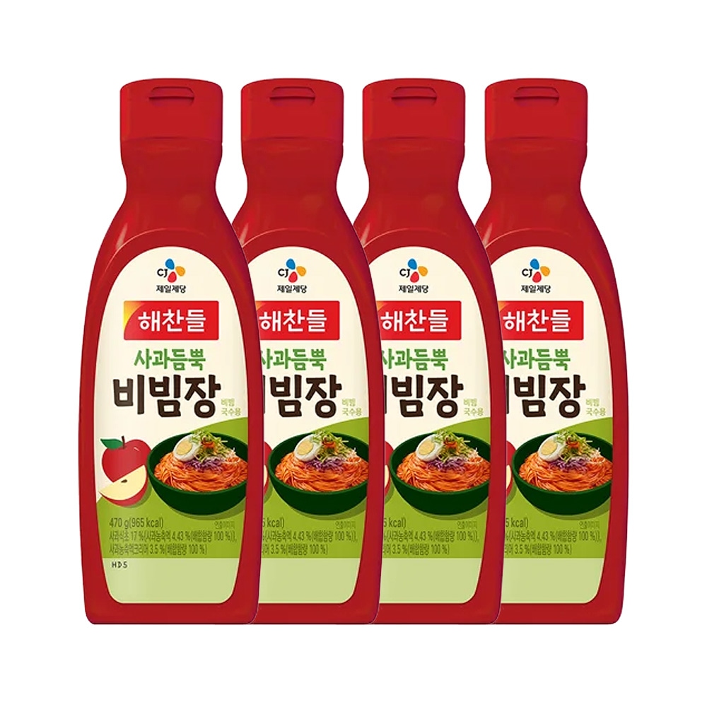 해찬들 사과듬뿍 비빔장 470g x4개 가격 비교 CJ제일제당 해찬들 사과듬뿍 비빔장 470g x4개