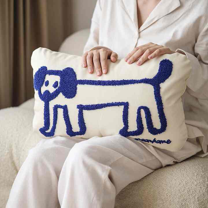 DEEP BLUE Dog クッション