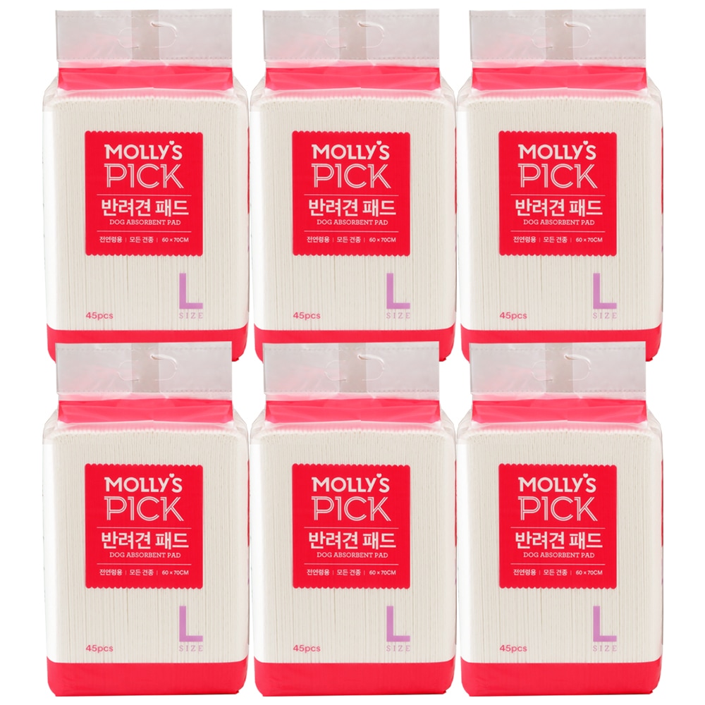오늘의집 반려견 패드 L 45매 x 6개 묶음