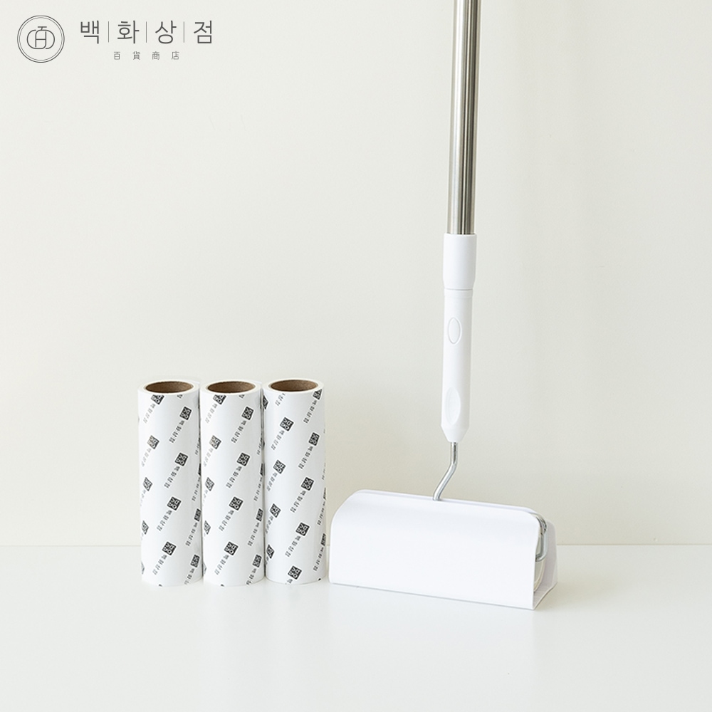 사선 돌돌이 테이프 클리너 롱핸들+리필3개입 2size 가격 비교 백화상점 사선 돌돌이 테이프 클리너 롱핸들+리필3개입 2size