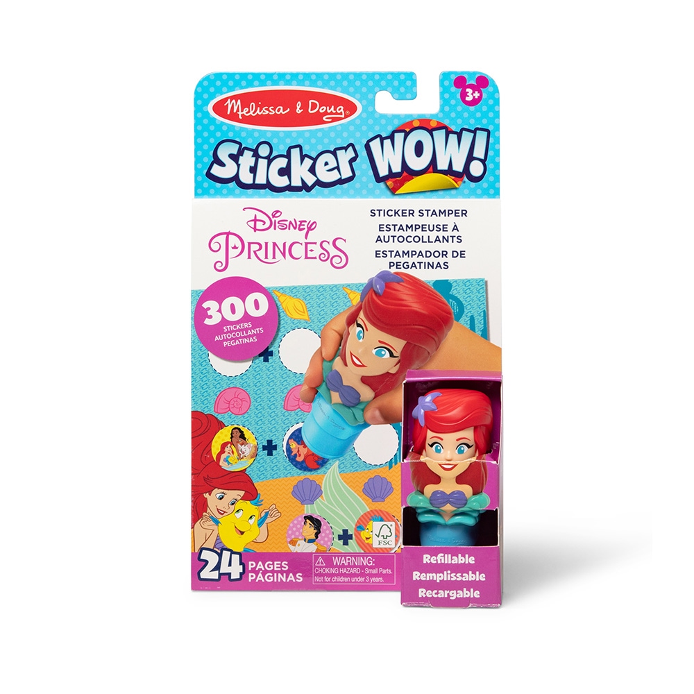 Melissa&Doug 온이프홈X멜리사앤더그 스티커 와우 디즈니 인어공주 에리얼