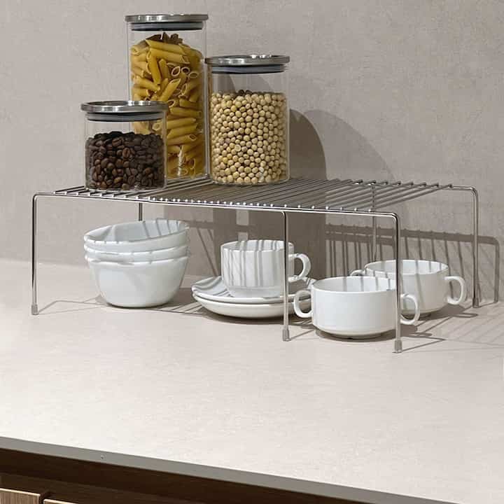 長さ調節 ステンレスラック 鍋・食器収納