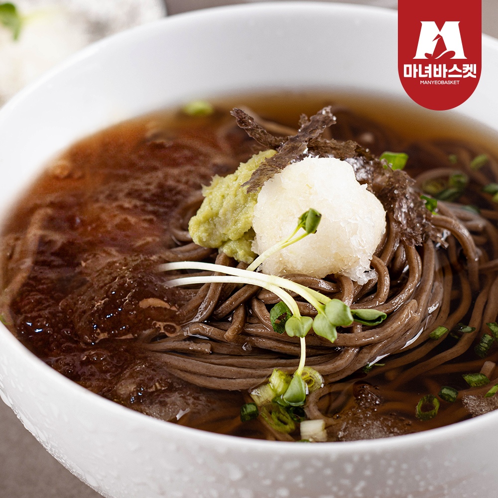 마녀바스켓 장인의 프리미엄 메밀소바 3인세트(메밀면150g*3+소스25g*3+와사비3g*3+갈은무30