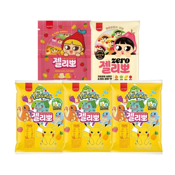 삼립 젤리뽀 3종 3봉 (30입, 포켓몬/ZERO/오리지널) - 최저가 16,400원