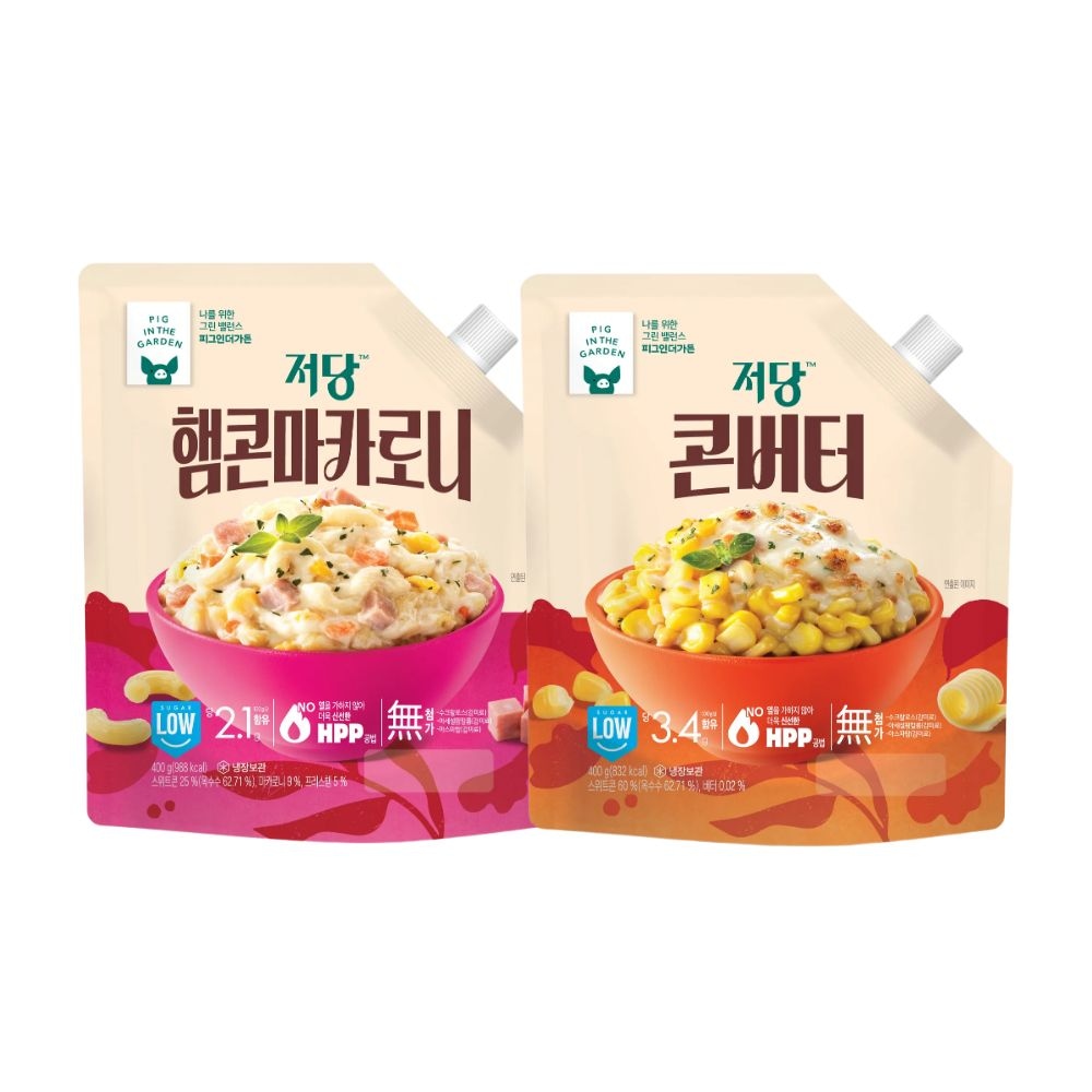 삼립 피그인더가든 저당 스쿱샐러드 (햄콘마카로니/콘버터) 400G 2종 3봉 )