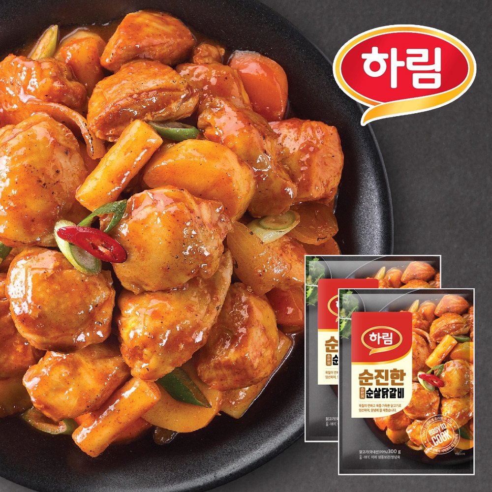 하림 순진한 순살 닭갈비 300g 2봉