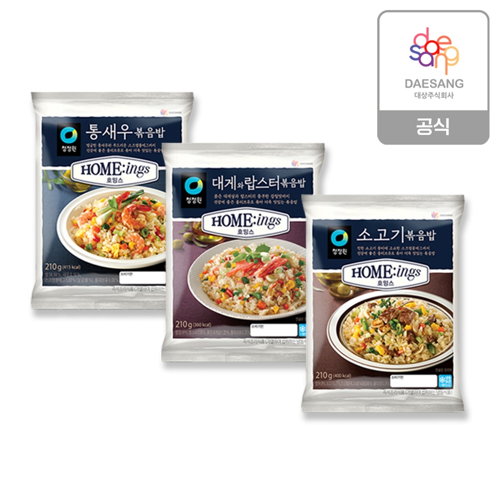 호밍스 볶음밥210g 3종(대게와랍스터/소고기/통새우) 10개 골라담기 가격 추이 청정원 호밍스 볶음밥210g 3종(대게와랍스터/소고기/통새우) 10개 골라담기 - 최저가 18,924원
