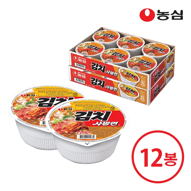 농심 김치사발면 86g*12개