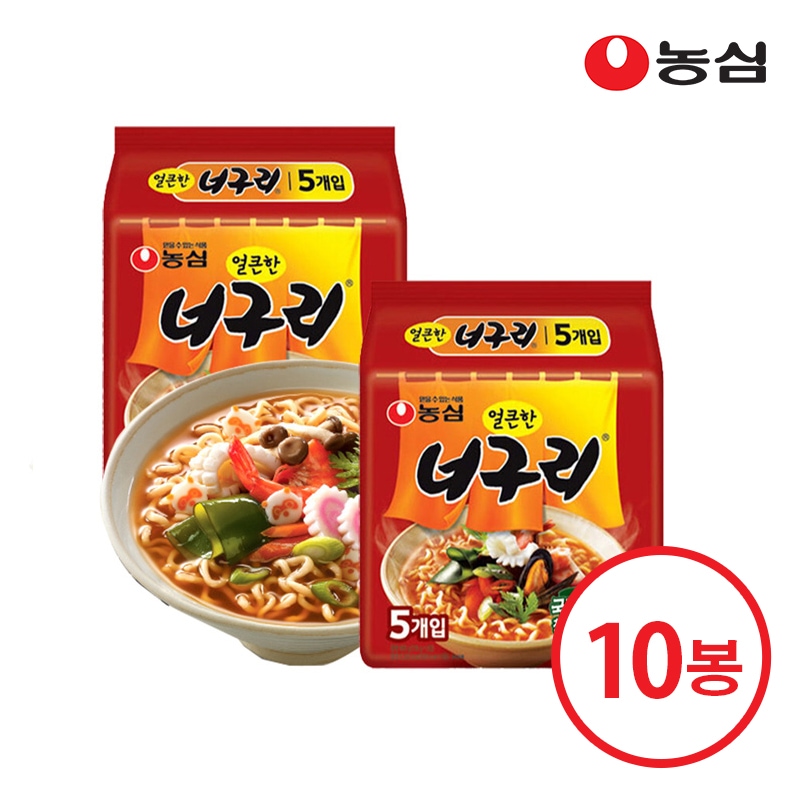 농심 얼큰한너구리 120g*10개