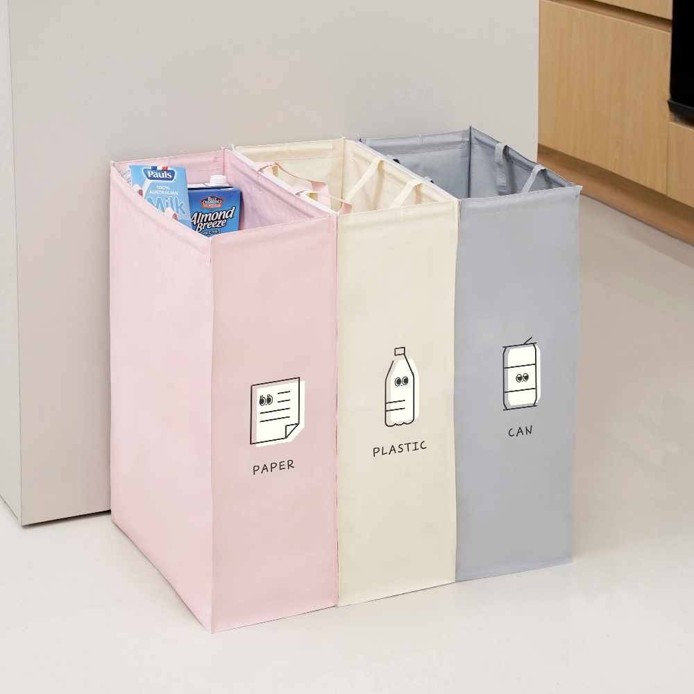 가쯔 대용량 재활용 분리수거함 롱슬림 3종세트