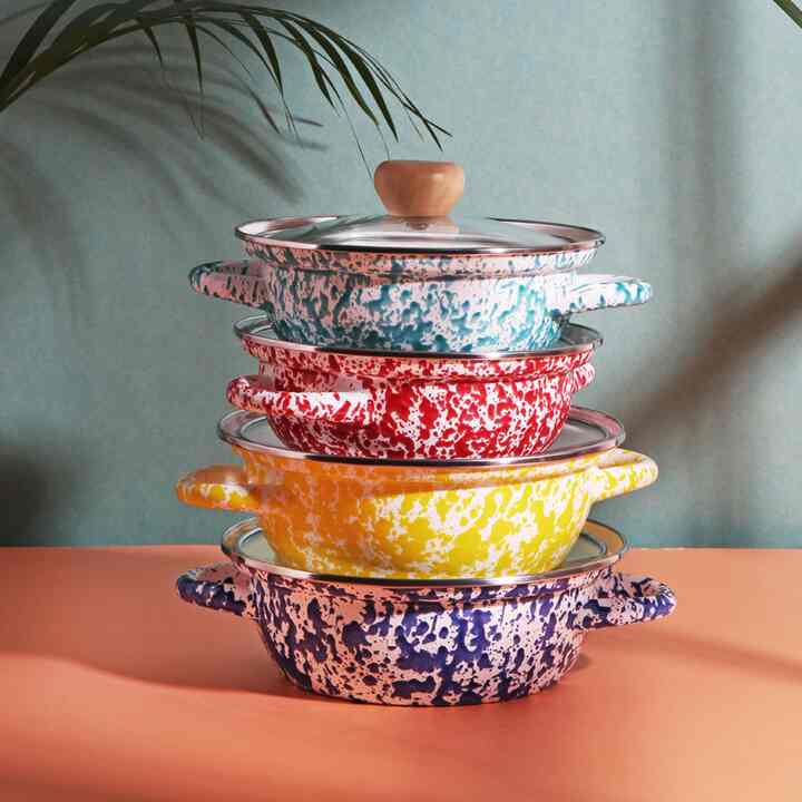 HIGH QUALITY ENAMEL 両手鍋 19cm［4色］