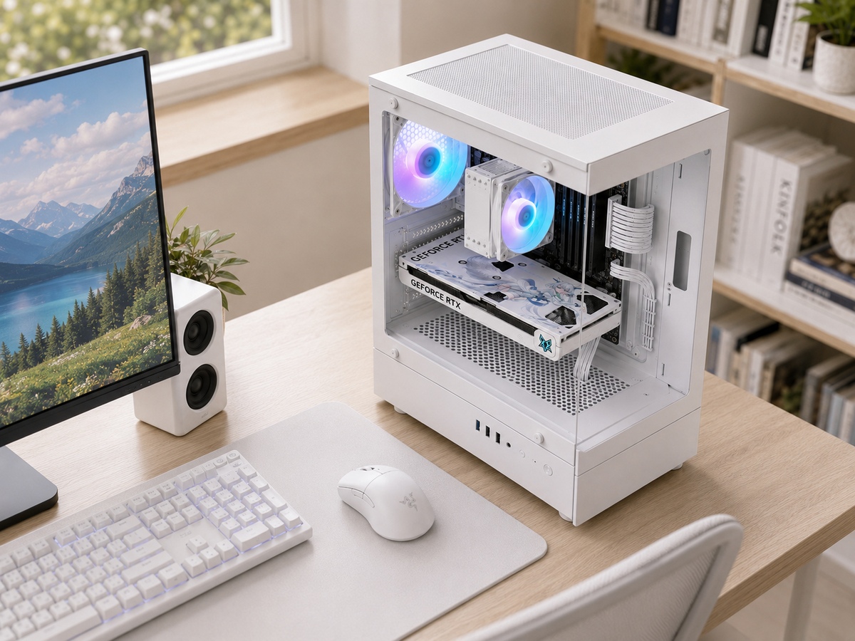 IPC OZ1 화이트 데스크테리어 조립PC (사무용, 게이밍, 하이엔드) 가격 비교 인텍앤컴퍼니 IPC OZ1 화이트 데스크테리어 조립PC (사무용, 게이밍, 하이엔드)