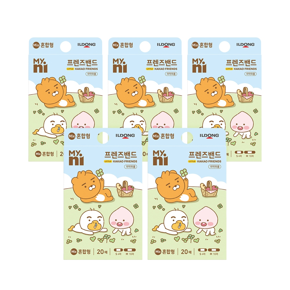 일동제약 마이니 프렌즈밴드 혼합 20매 5개