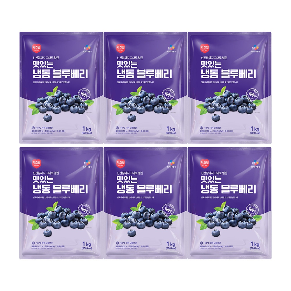 CJ프레시웨이 이츠웰 냉동블루베리1Kg x 6개 가격 비교 CJ CJ프레시웨이 이츠웰 냉동블루베리1Kg x 6개