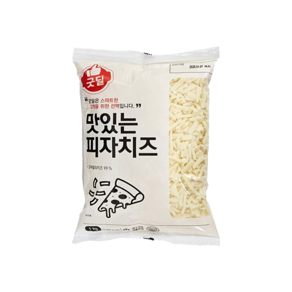 CJ굿딜 냉동 맛있는 피자치즈(모짜렐라99% 1Kg/EA) 가격 비교 CJ CJ굿딜 냉동 맛있는 피자치즈(모짜렐라99% 1Kg/EA)
