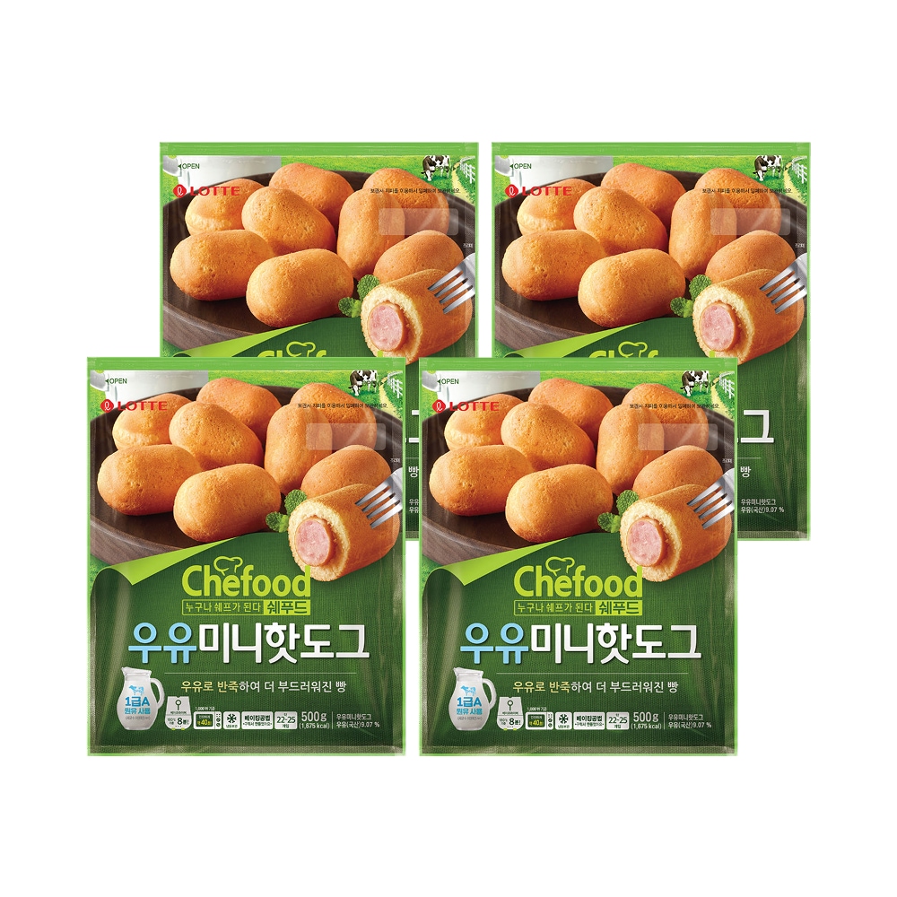 쉐푸드 우유미니핫도그 500gx4개 가격 비교 롯데푸드 쉐푸드 우유미니핫도그 500gx4개