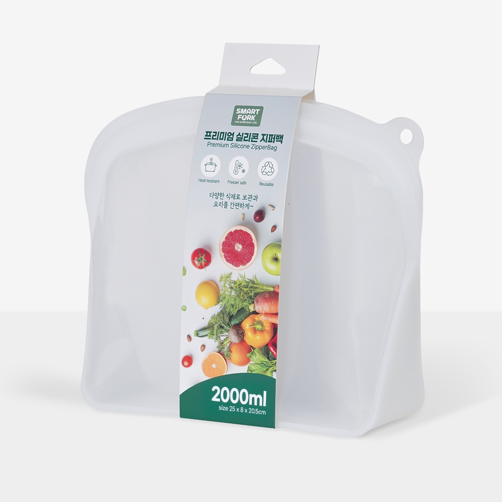 실리콘지퍼백 푸드백 1P 2000ml 보관용기 전자렌지용 가격 비교 스마트포크 실리콘지퍼백 푸드백 1P 2000ml 보관용기 전자렌지용