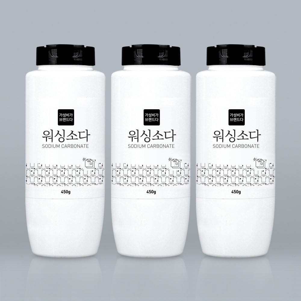 가성비가 브랜드다 가성비가브랜드다 워싱소다 450g x 3개 / 탄산소다 세탁세제 세정제