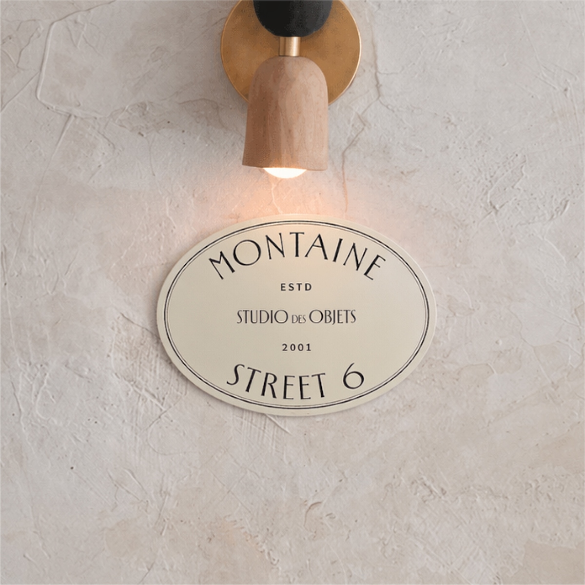 요로코롬 스튜디오 감성 도어사인 빈티지 벽걸이 소품 벽인테리어 문패 MONTAINE