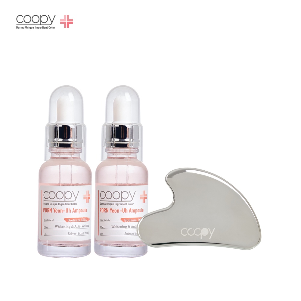 쿠피 하트 스테인리스 괄사+연어 PDRN 앰플 30ml 2개