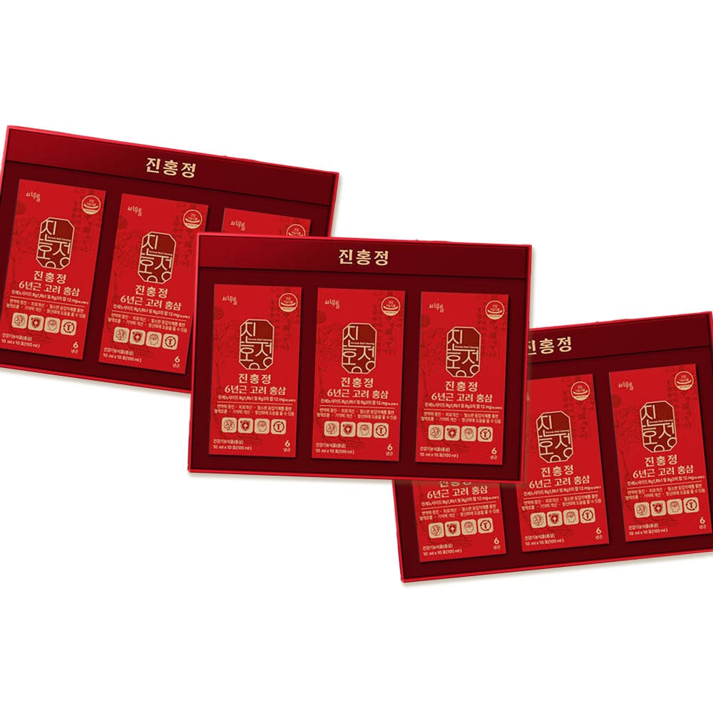 진홍정 6년근 고려 홍삼 10ml*30포 3팩